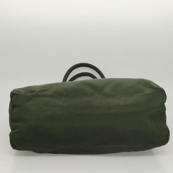 PRADA Hand Bag Nylon Khaki Silver - Picture 9 of 13